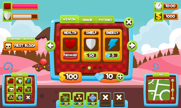 Game development workspace with musical instruments and gaming setup